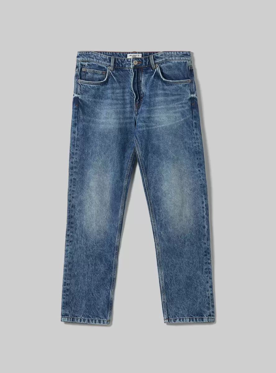 Denim Days Straight Fit Cotton Jeans Men D004 Medium Light Blue - 4