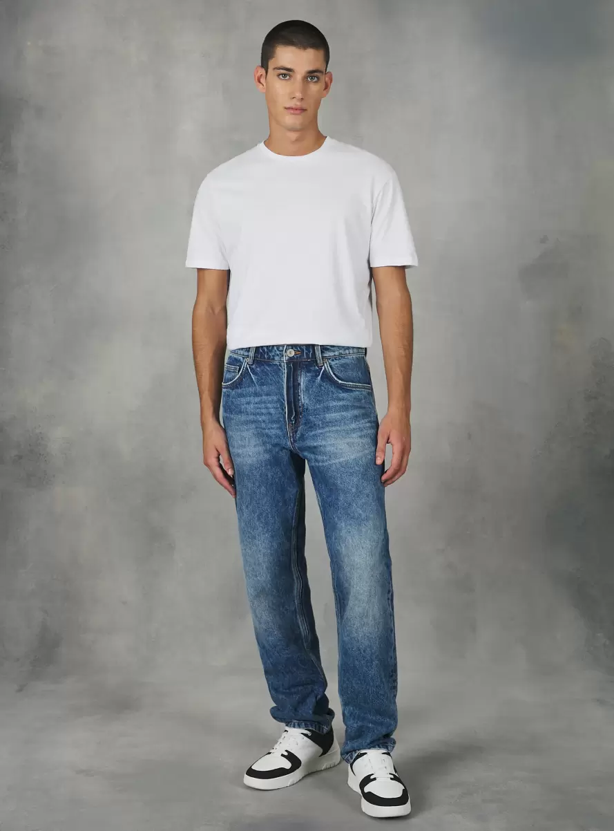 Denim Days Straight Fit Cotton Jeans Men D004 Medium Light Blue