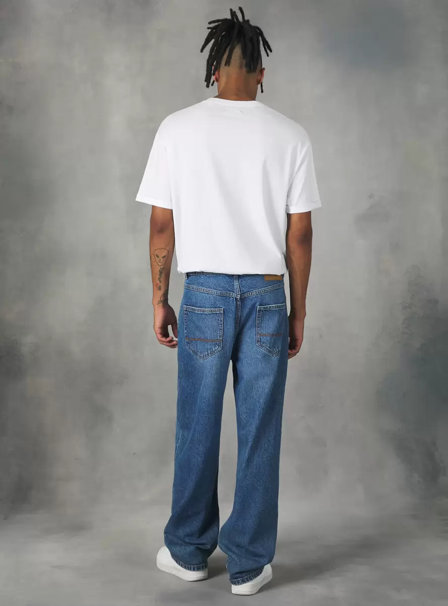 Men D003 Medium Blue Denim Days Loose-Fit Jeans - 3