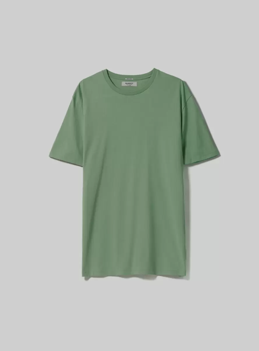 Men T-Shirt Crew-Neck Cotton T-Shirt Ky3 Kaky Light - 3