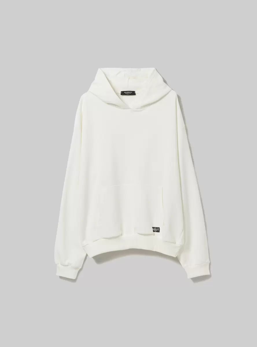 Wh2 White Sweatshirts Boxy Fit Hooded Sweatshirt Men - 3