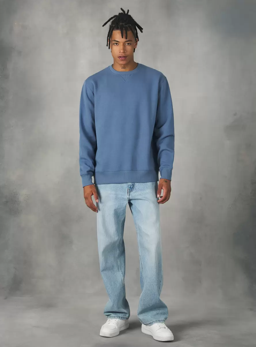 Bl3 Blue Light Sweatshirts Plain-Coloured Crew-Neck Sweatshirt Men - 1