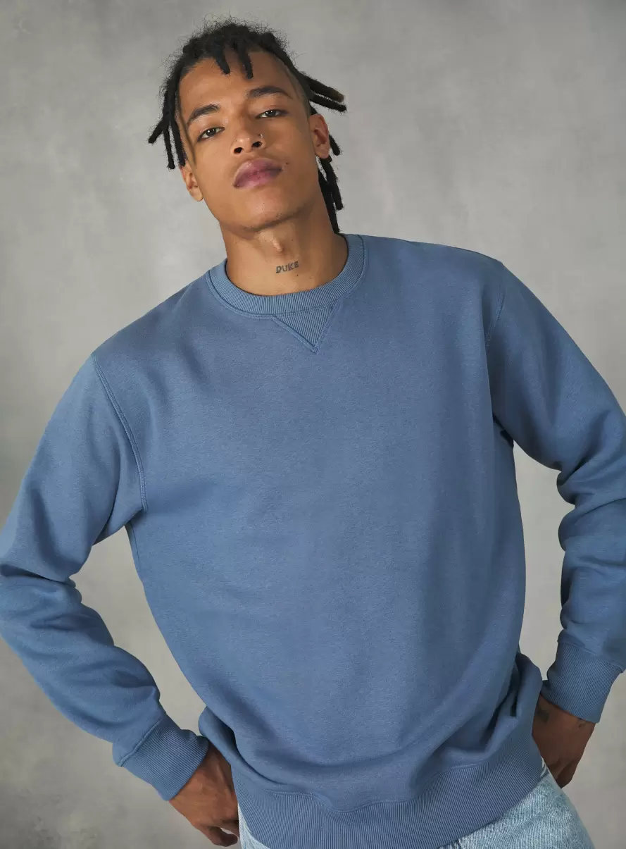 Bl3 Blue Light Sweatshirts Plain-Coloured Crew-Neck Sweatshirt Men - 2