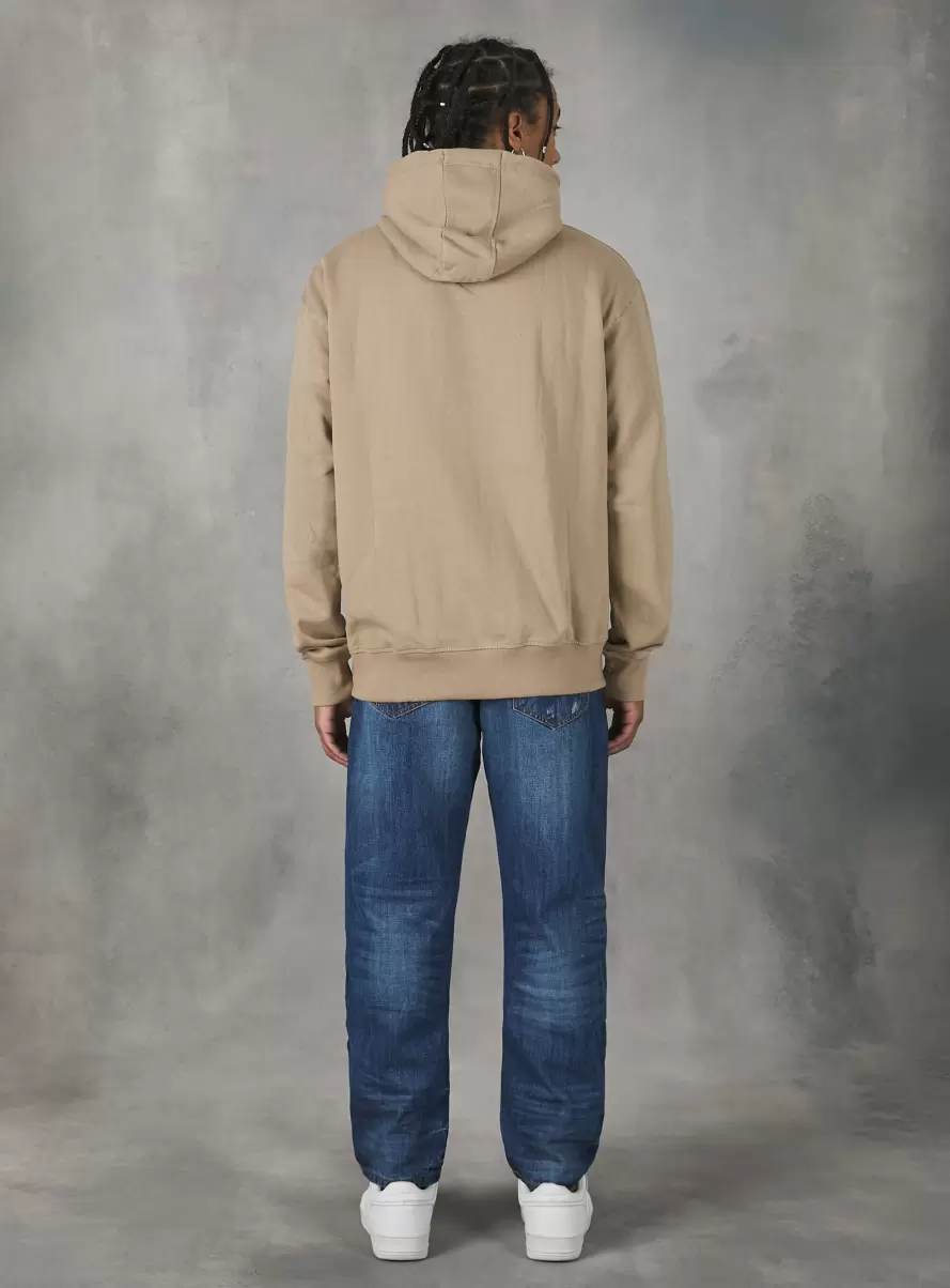 Men Sweatshirts Hoodie With College Patch Bg3 Beige Light - 3