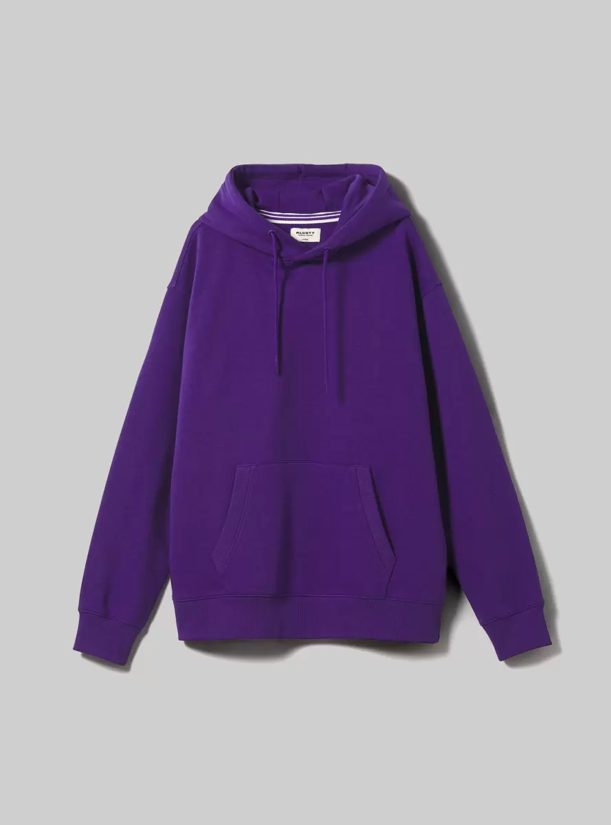 Vi2 Violet Medium Sweatshirts Men Sweatshirt With Hood And Pouch Pocket - 4