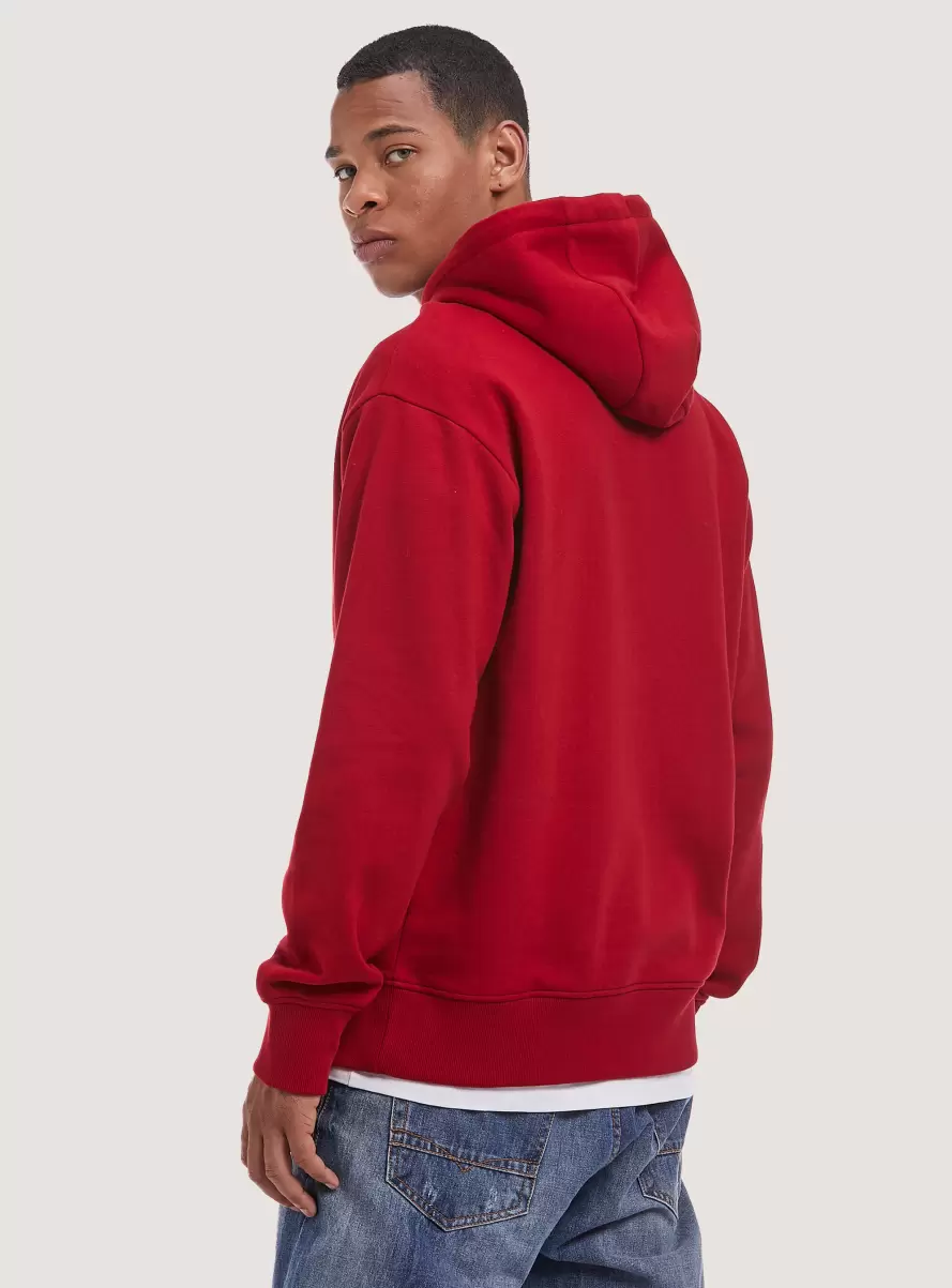 Sweatshirts Sweatshirt With Print And Hood Rd2 Red Medium Men - 2
