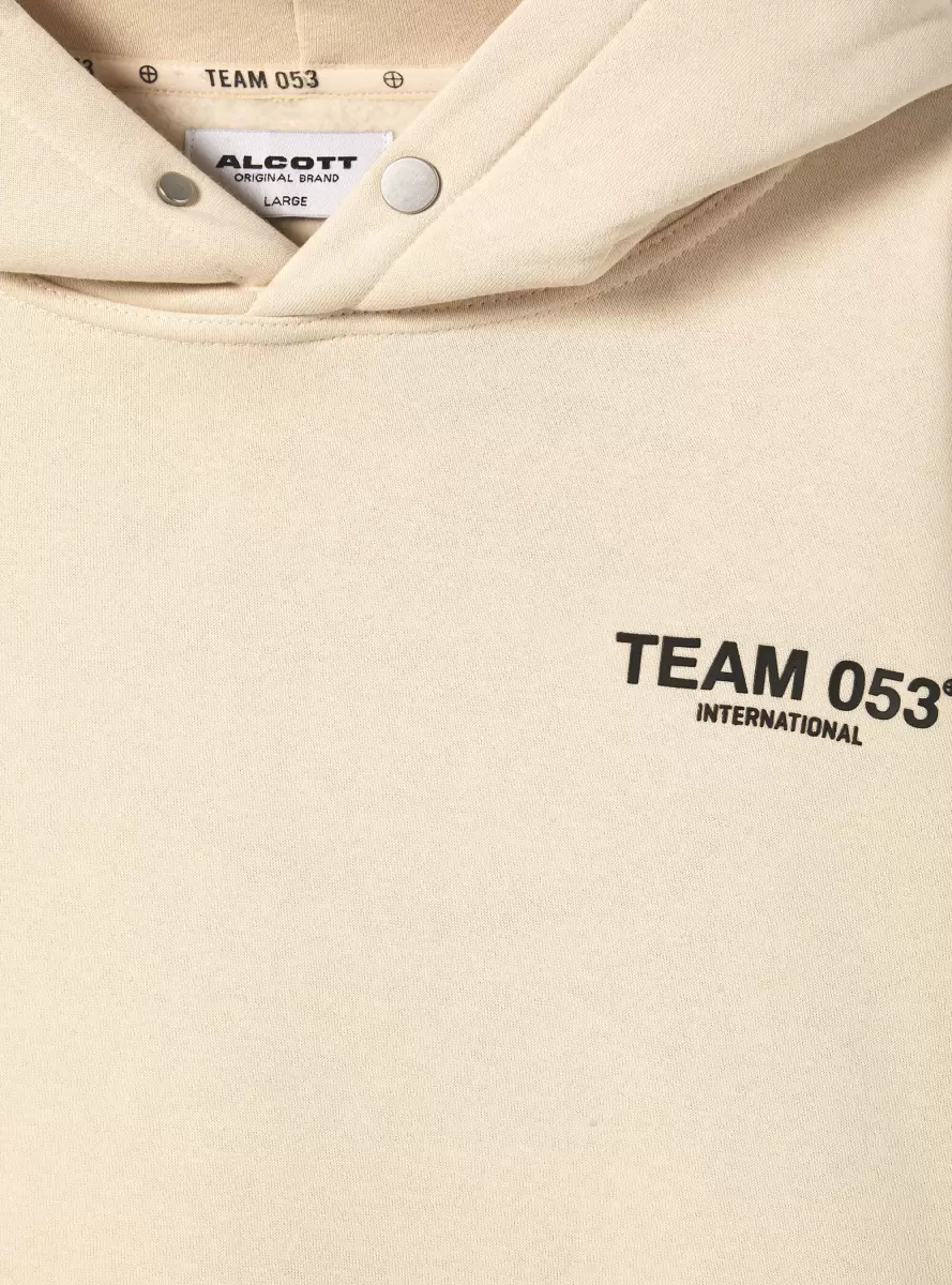 Men Sweatshirt With Team 053 Print Sweatshirts Sa2 Sand Medium - 5