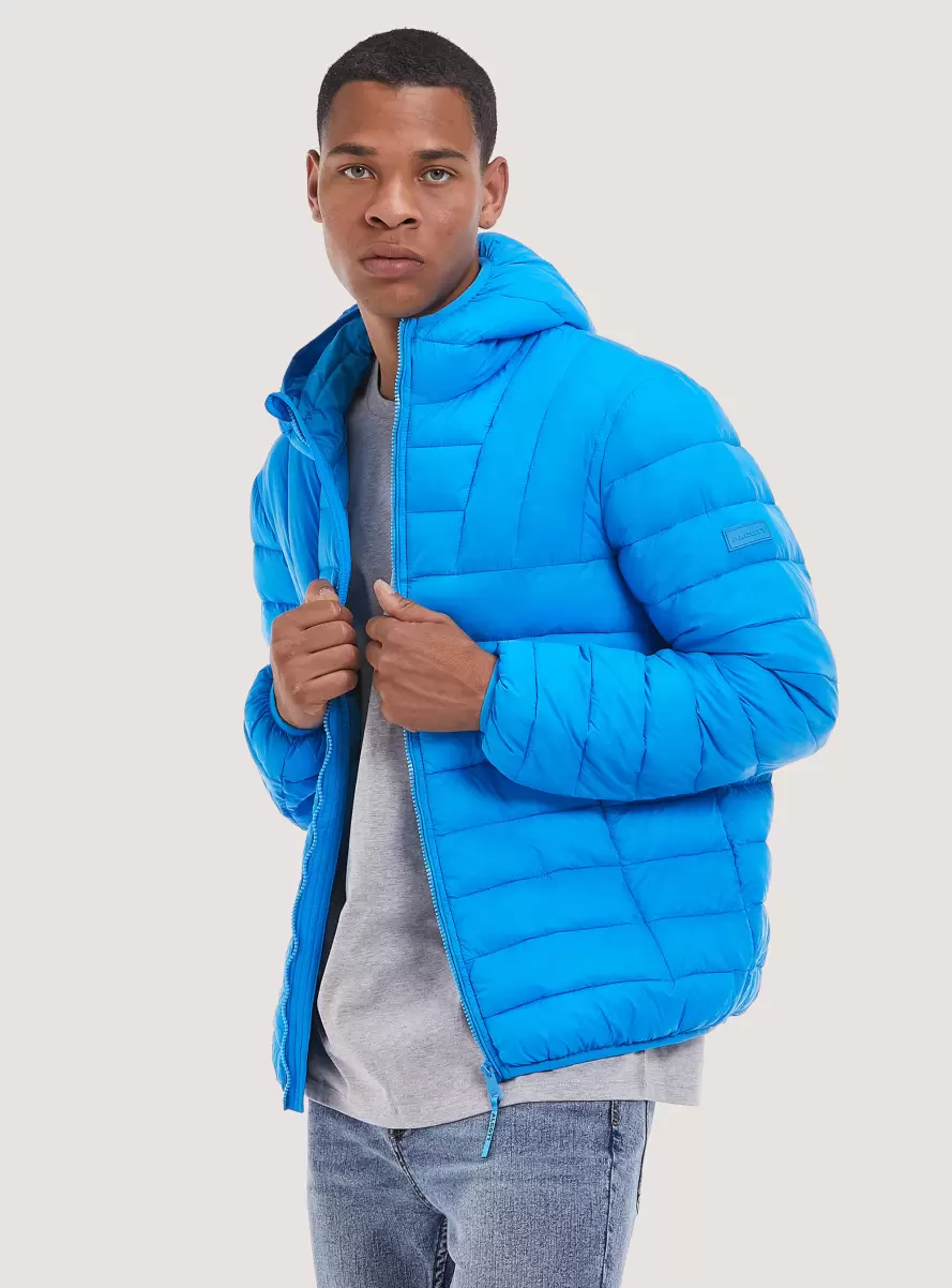 Men Jacket With Recycled Padding Az1 Azzurre Dark Jackets