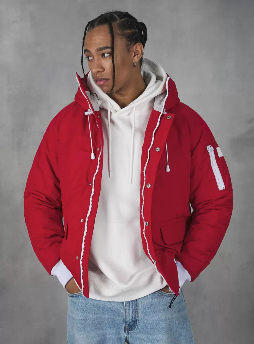 Rd2 Red Medium Hooded Jacket With Recycled Padding Jackets Men