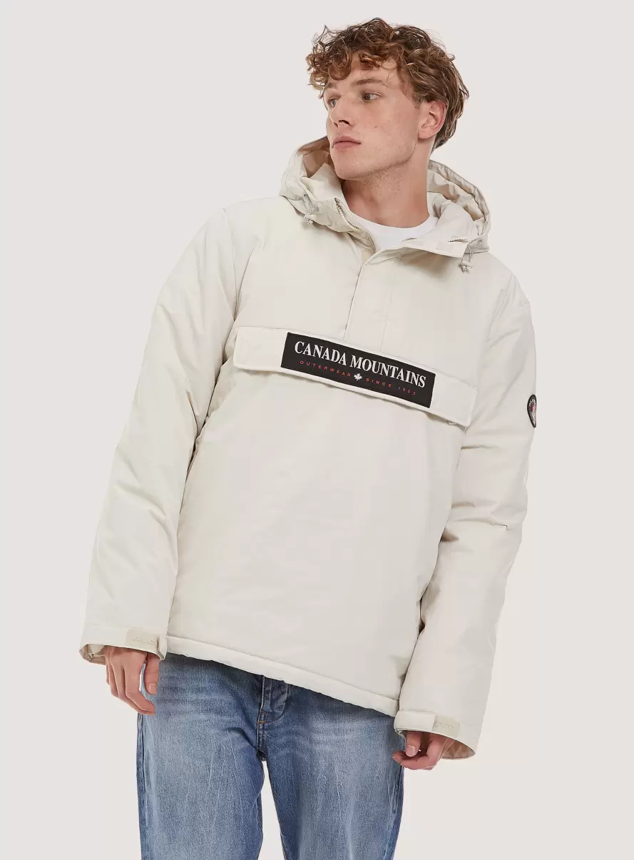 Anorak Jacket With Recycled Padding Men Jackets Wh2 White - 1