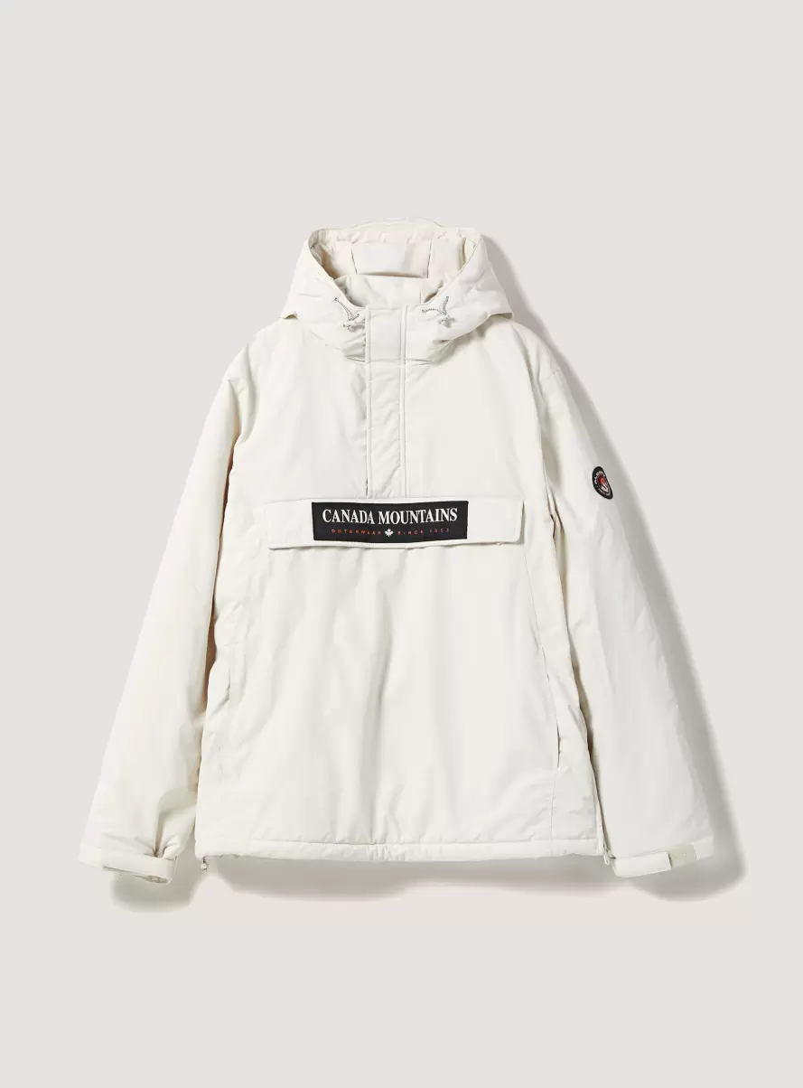 Anorak Jacket With Recycled Padding Men Jackets Wh2 White