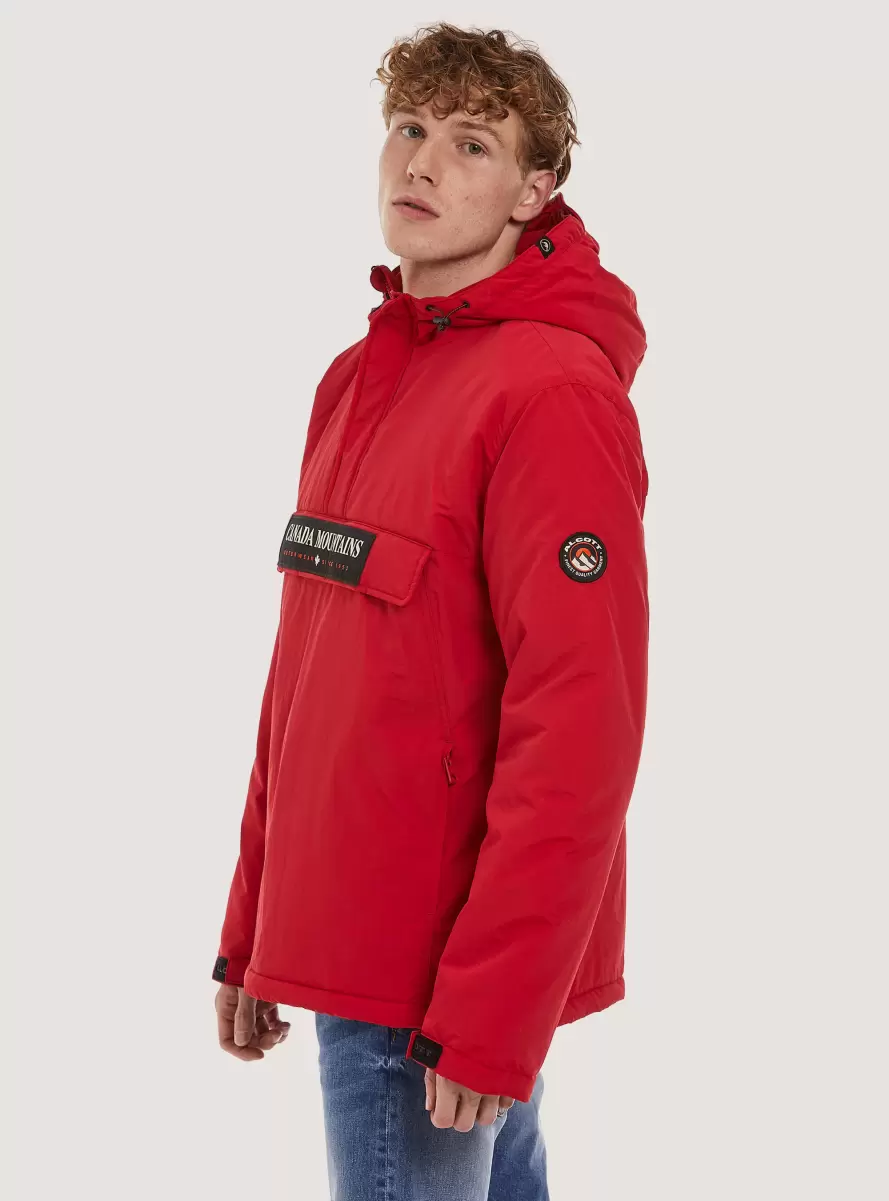 Anorak Jacket With Recycled Padding Men Jackets Rd3 Red Light - 1