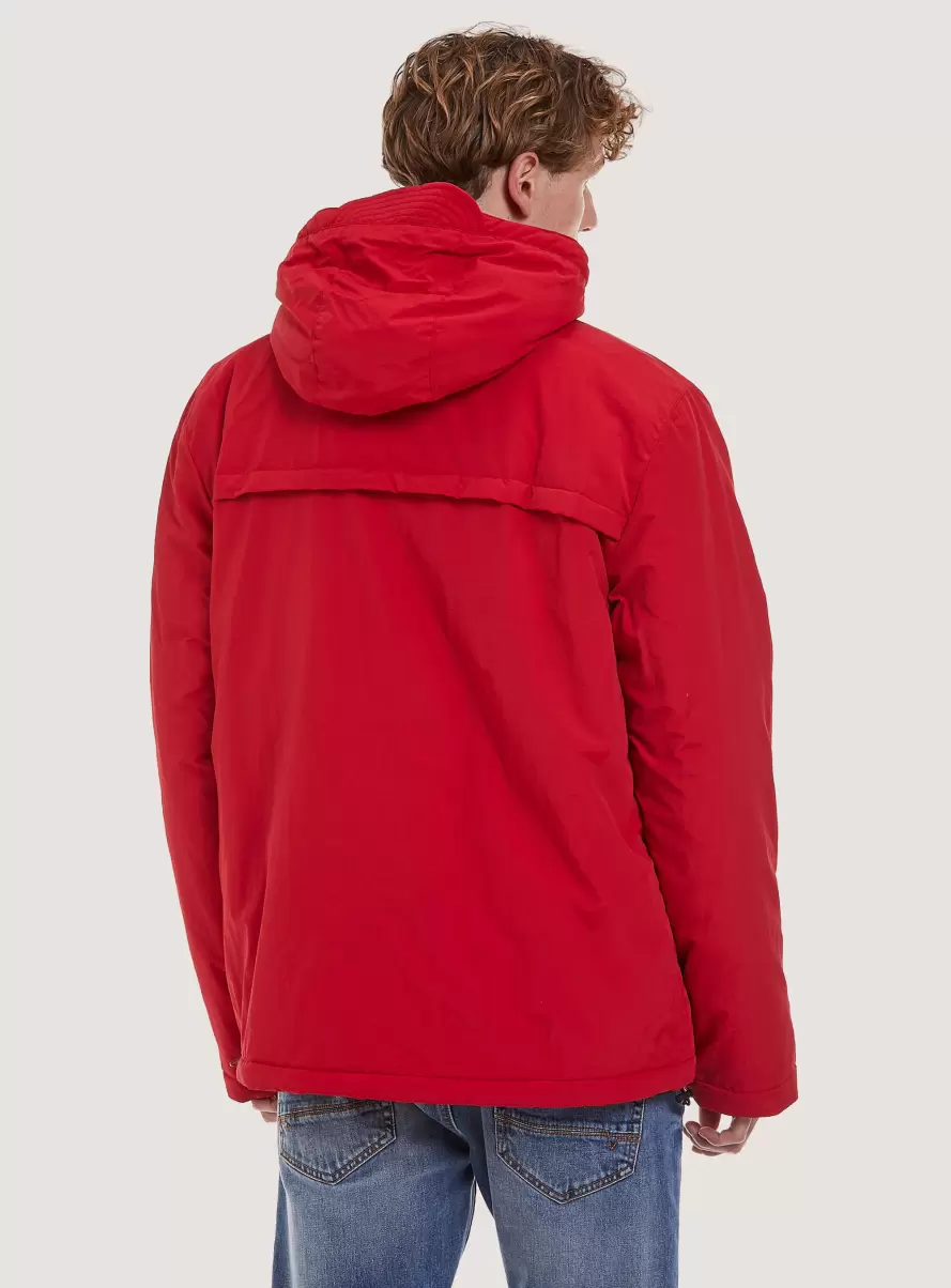 Anorak Jacket With Recycled Padding Men Jackets Rd3 Red Light - 2