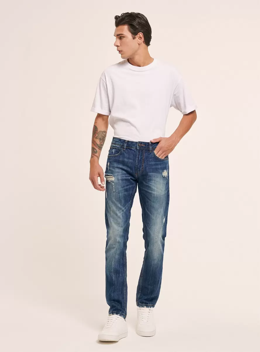 Men Jeans Azure Jeans Slim Fit - 1