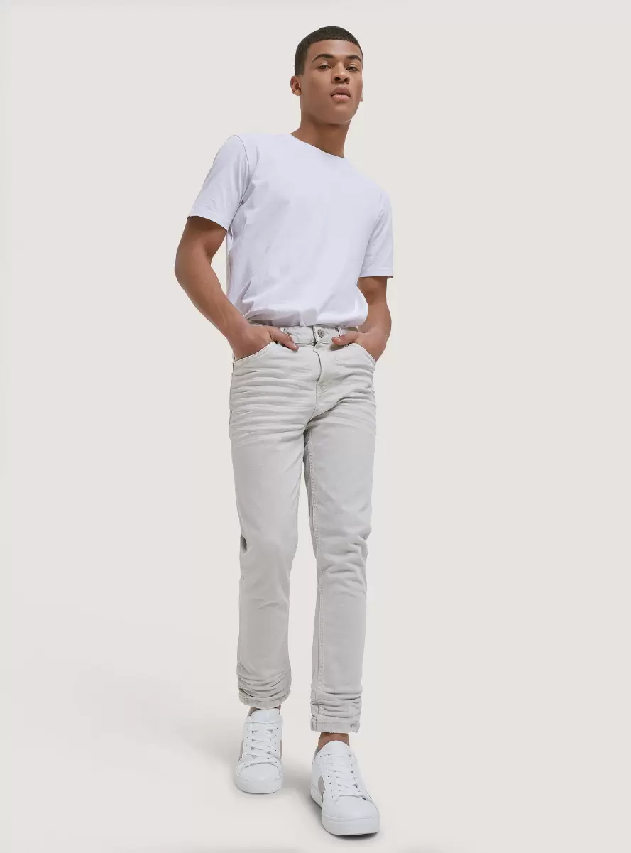 Jeans Stretch Twill Cotton Trousers Sand Men - 1