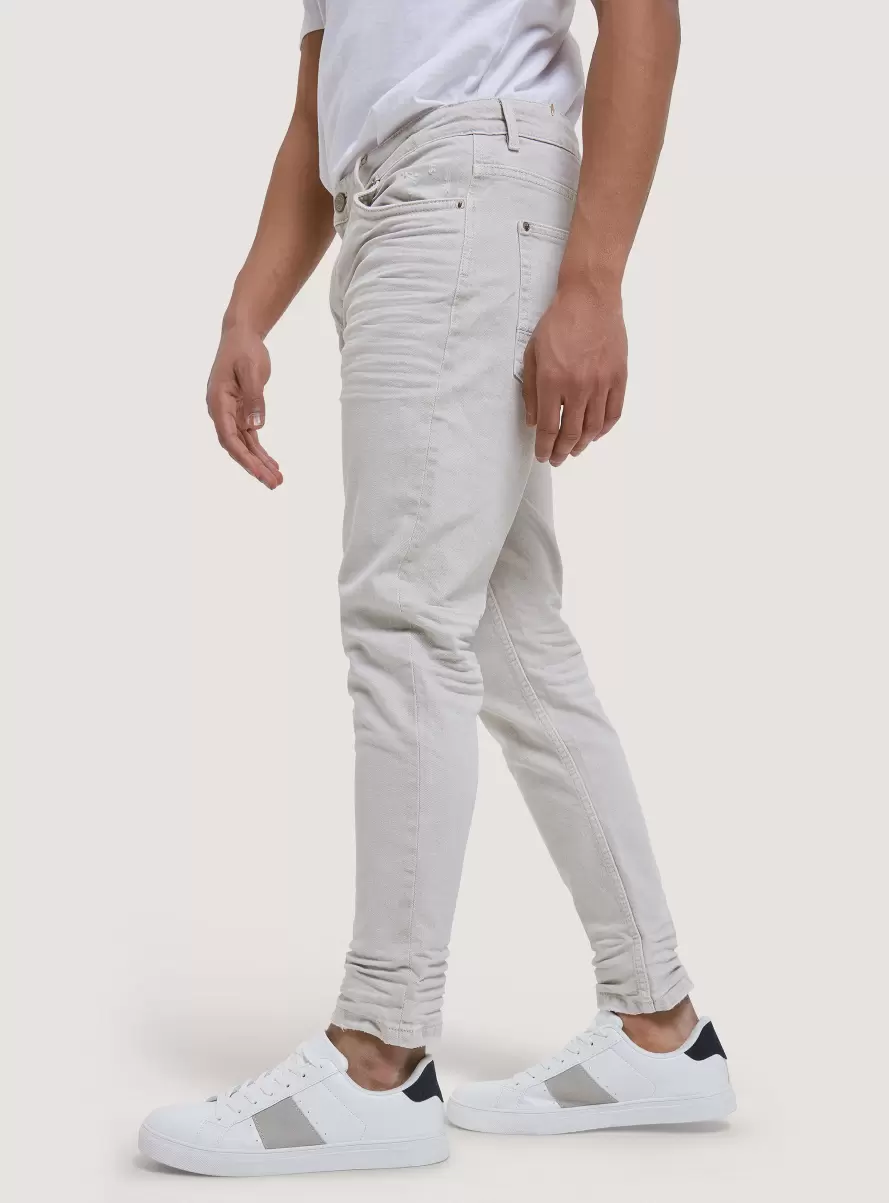 Jeans Stretch Twill Cotton Trousers Sand Men - 3
