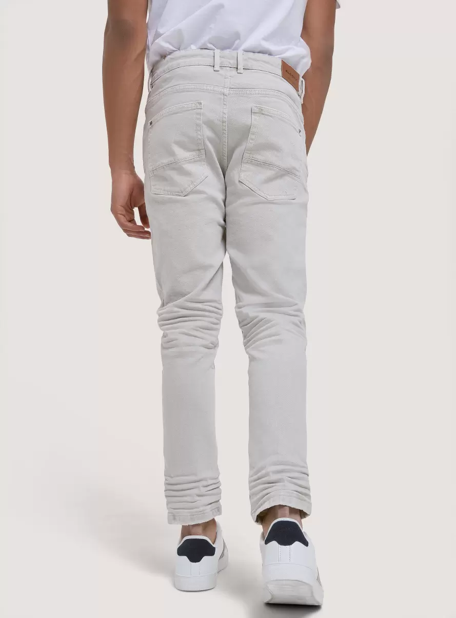 Jeans Stretch Twill Cotton Trousers Sand Men - 5