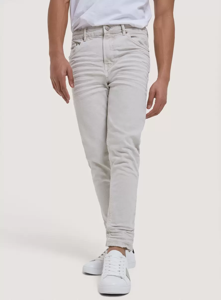 Jeans Stretch Twill Cotton Trousers Sand Men