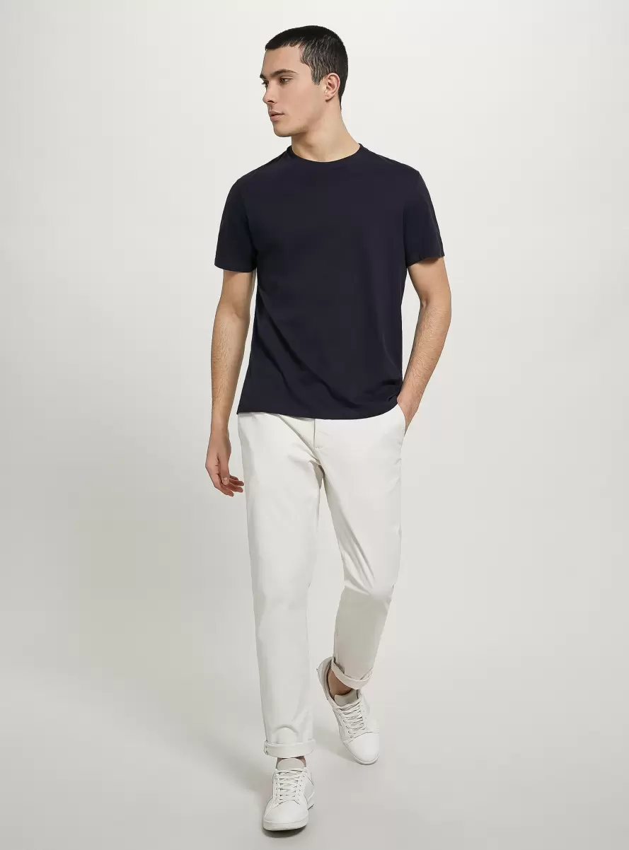 Trousers Stretch Cotton Twill Chinos Wh1 Off White Men - 1