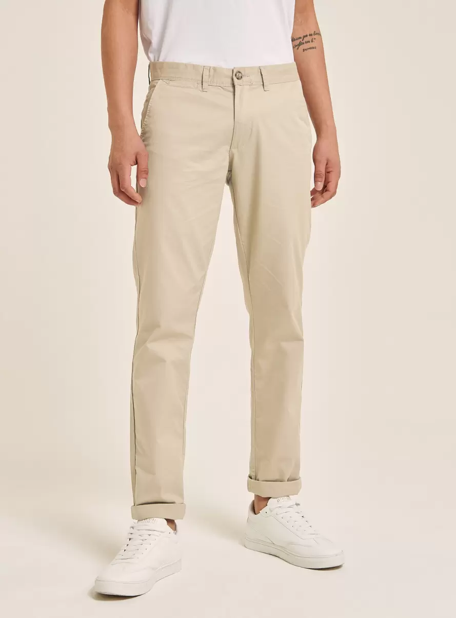 Twill Chinos C029 Sand Trousers Men