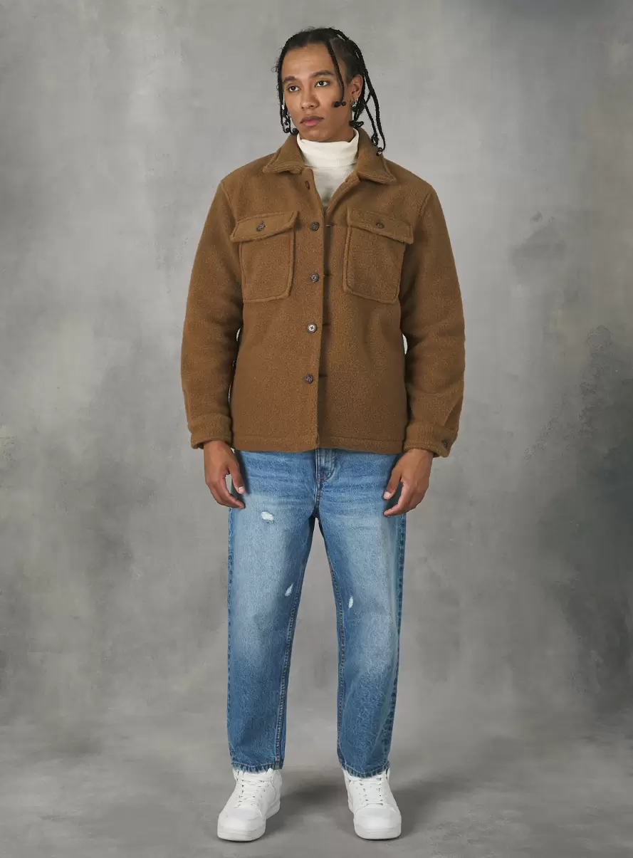Tb2 Tobacco Medium Shirt Jacket With Large Pockets Men Shirts - 2