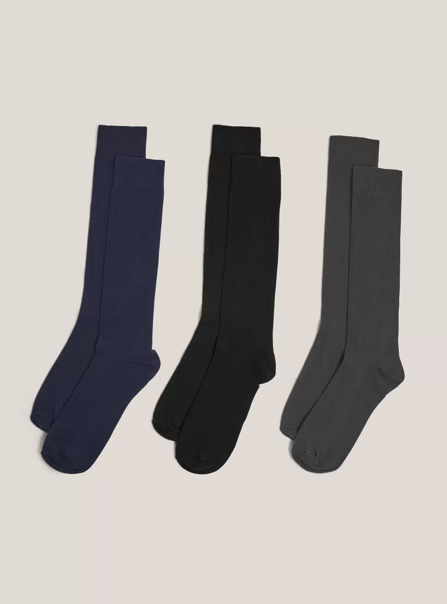 Underwear Set Of 3 Plain, Calf-High Socks Men Multicolor