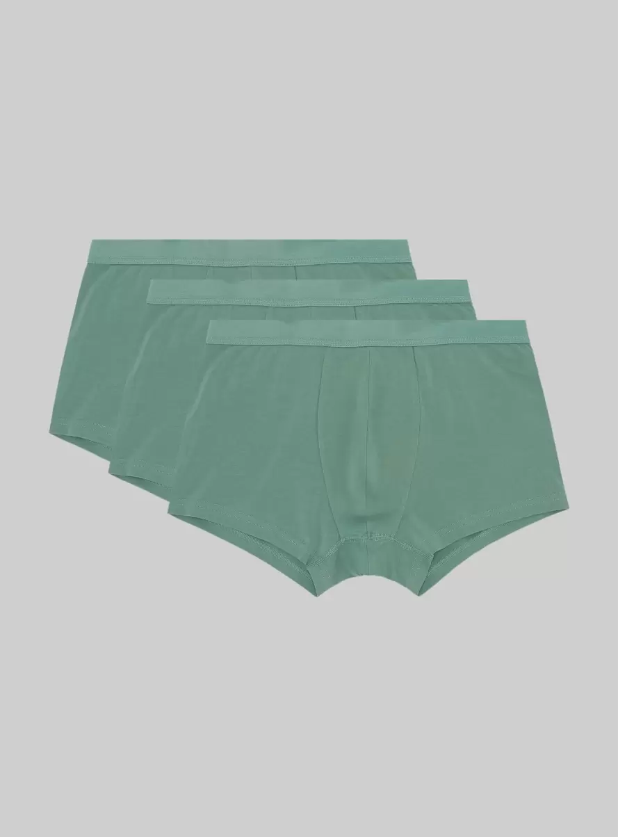 Underwear Set Of 3 Pairs Of Stretch Cotton Boxer Shorts Men Ky3 Kaky Light - 1
