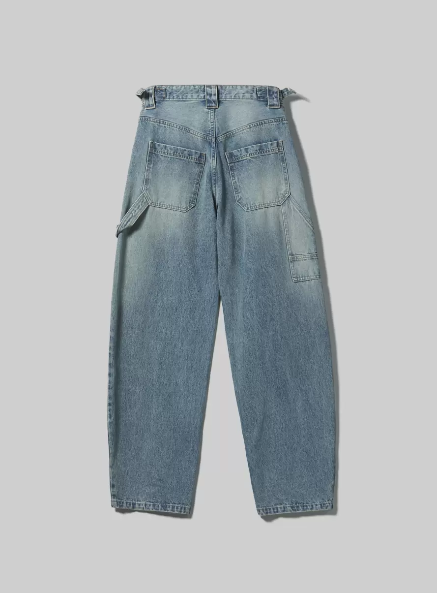 Denim Days D006 Azure Baggy Fit Carpenter Jeans Women - 6
