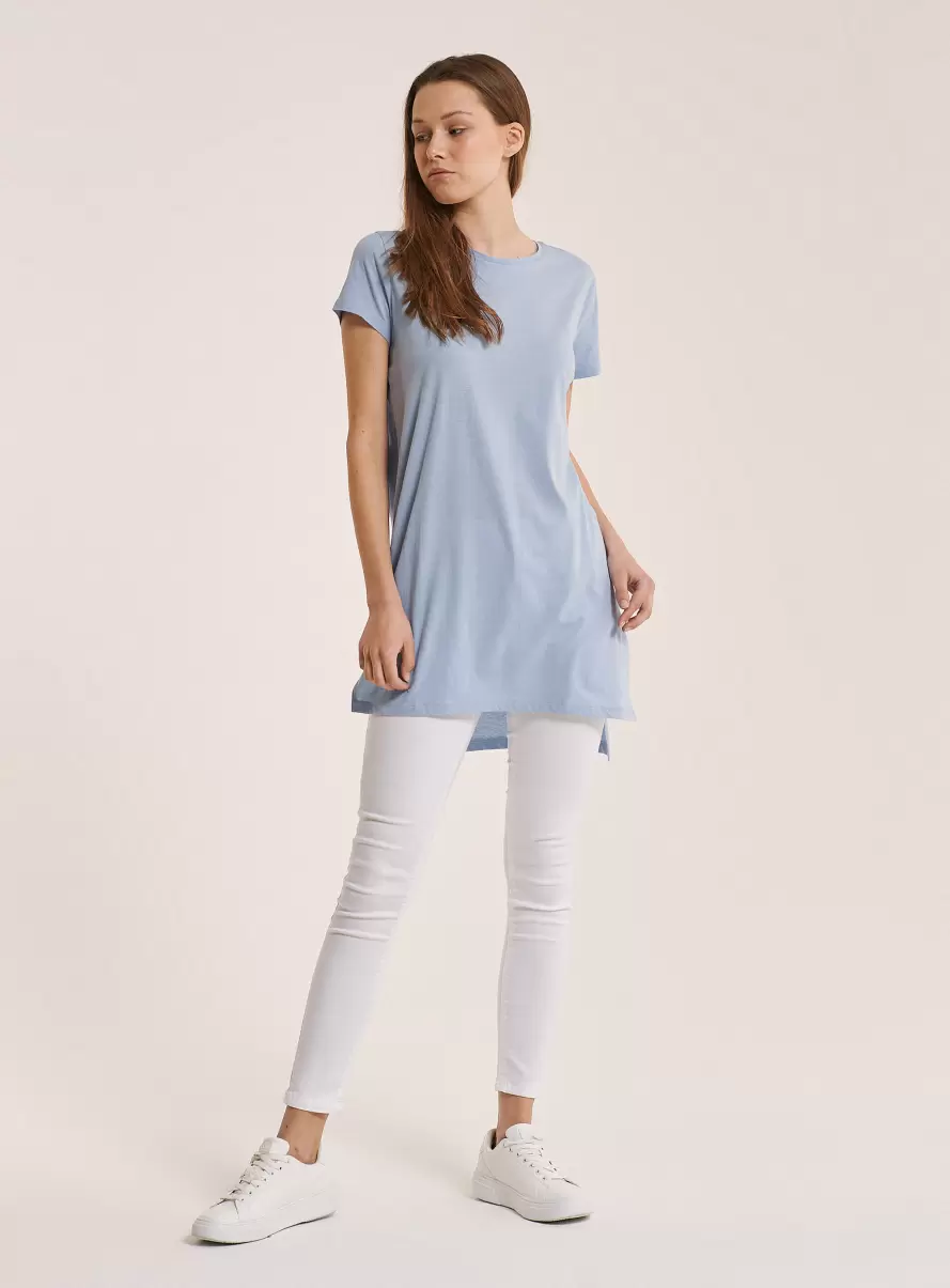 Azure Oversized Plain Cotton T-Shirt T-Shirt Women