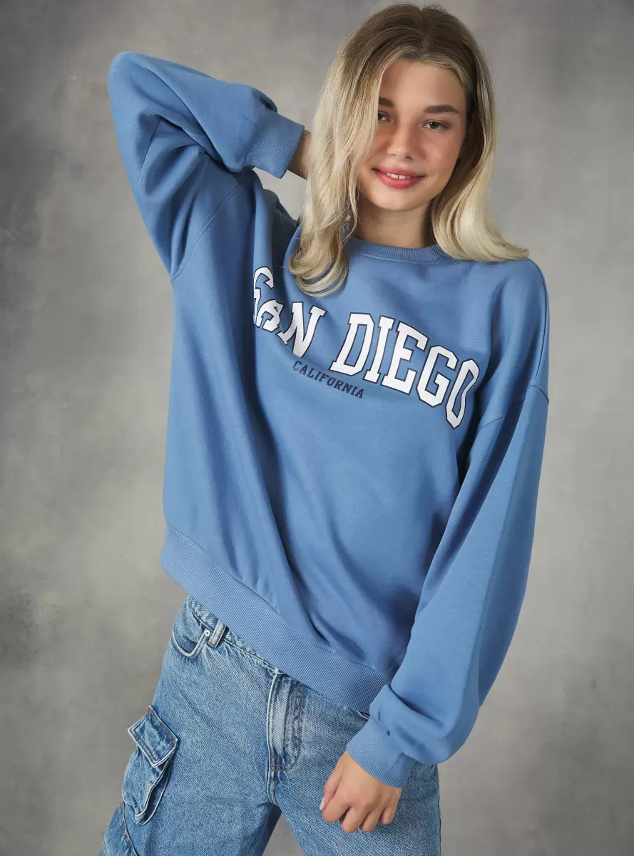 Az2 Azzurre Medium Sweatshirts Women Crewneck College Comfort Fit Sweatshirt - 2