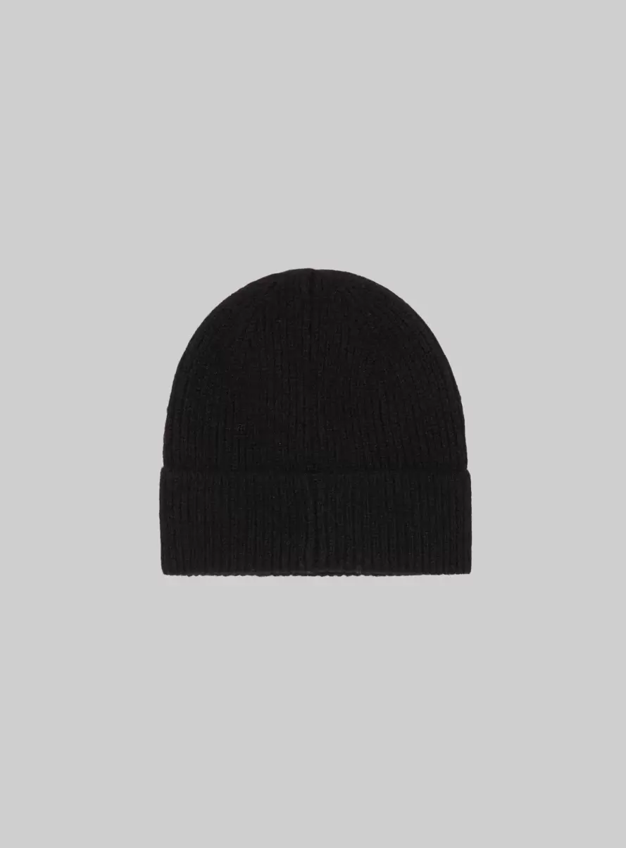 Bk1 Black Soft Touch Hat With Patch Hats Women - 2