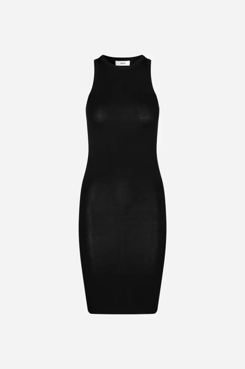 Eco-Friendly Enmarta Short Racer Dress  7047 Black Envii Women Dresses - 1