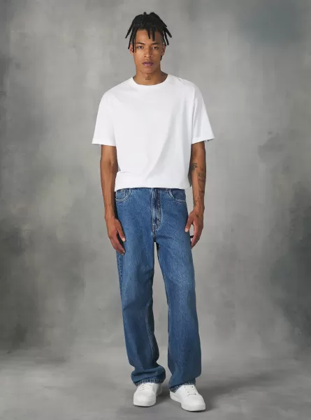 Men D003 Medium Blue Denim Days Loose-Fit Jeans