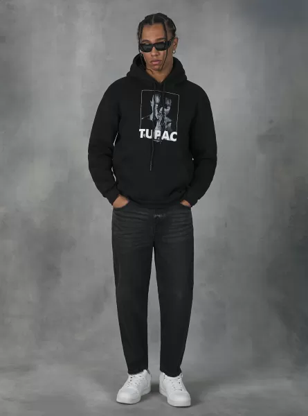 Men Bk1 Black T-Shirt Tupac / Alcott Sweatshirt