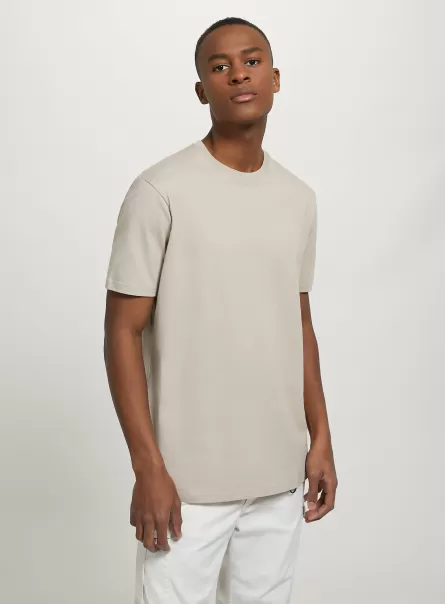 Men Cotton Crew-Neck T-Shirt T-Shirt Bg2 Beige Medium