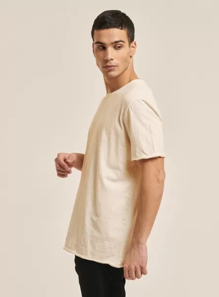 Men Basic Plain Cotton T-Shirt C104 Cream T-Shirt