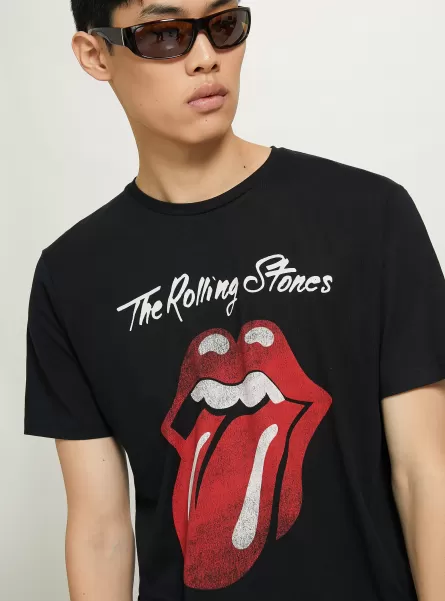 Men Rolling Stones / Alcott T-Shirt T-Shirt Bk1 Black