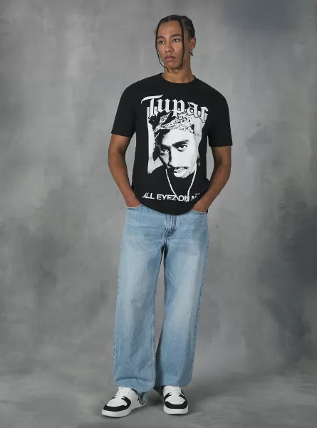 Bk1 Black T-Shirt Tupac / Alcott T-Shirt Men