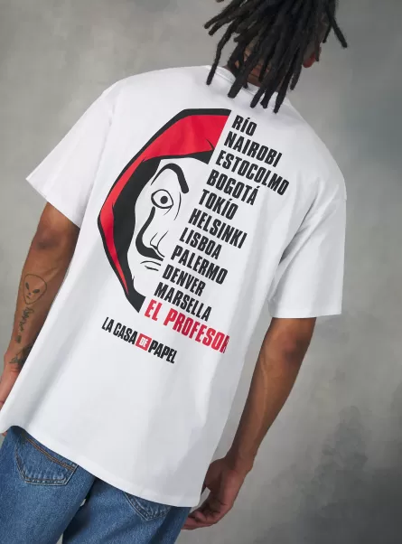Wh3 White Men T-Shirt La Casa De Papel / Alcott T-Shirt