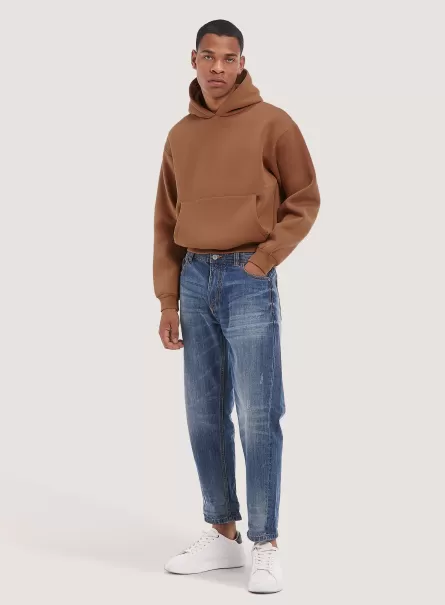 Sweatshirts Br2 Brown Medium Men Boxy Fit Hooded Sweatshirt