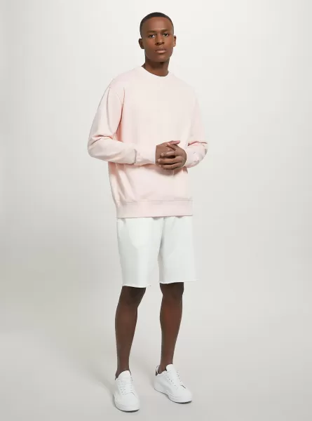Plain-Coloured Crew-Neck Sweatshirt Men Pk3 Pink Light Sweatshirts