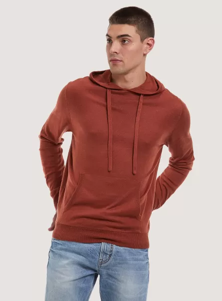 Men Rt2 Rusty Medium Sweaters Hooded Pullover