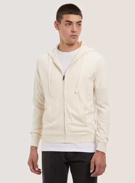 Sweaters Pullover Cardigan With Hood Men Wh1 Off White