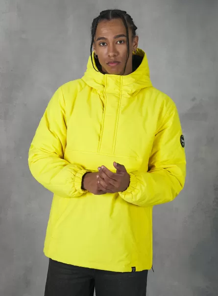 Men Anorak Jacket With Recycled Padding Jackets Ye2 Yellow Medium