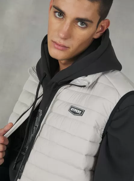 Padded Sleeve Jacket With Contrasting Zip Wh1 Off White Men Jackets