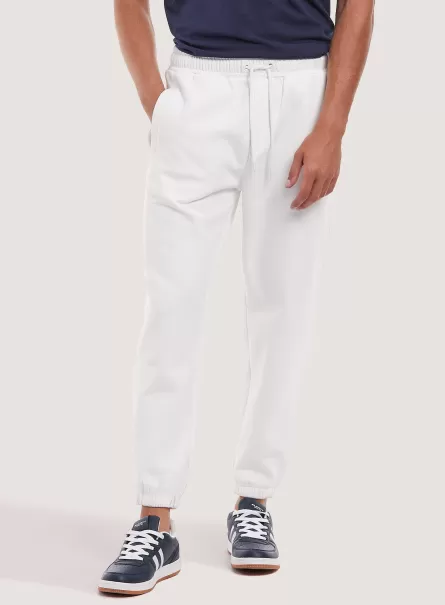 Trousers Wh2 White Plush Jogger Trousers Men