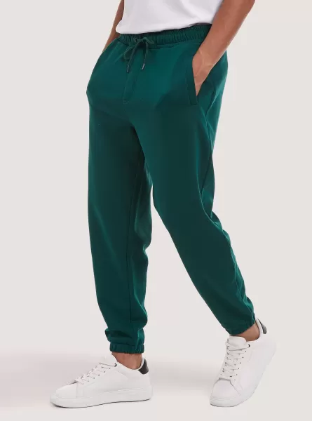 Plush Jogger Trousers Trousers Men Gn1 Green Dark