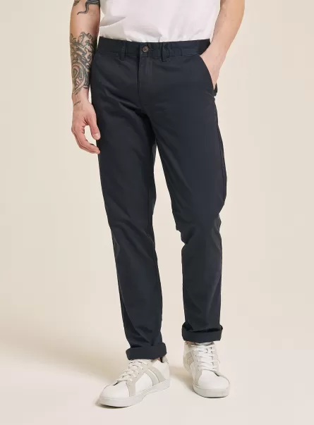 Men C2222 Navy Twill Chinos Trousers