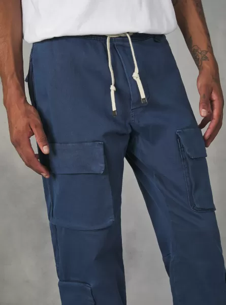 Men Na1 Navy Dark Trousers Jogger Trousers With Large Pockets
