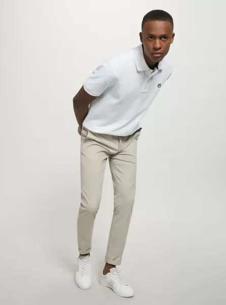 Men Cotton Piqué Polo Shirt With Embroidery Polo Wh3 White